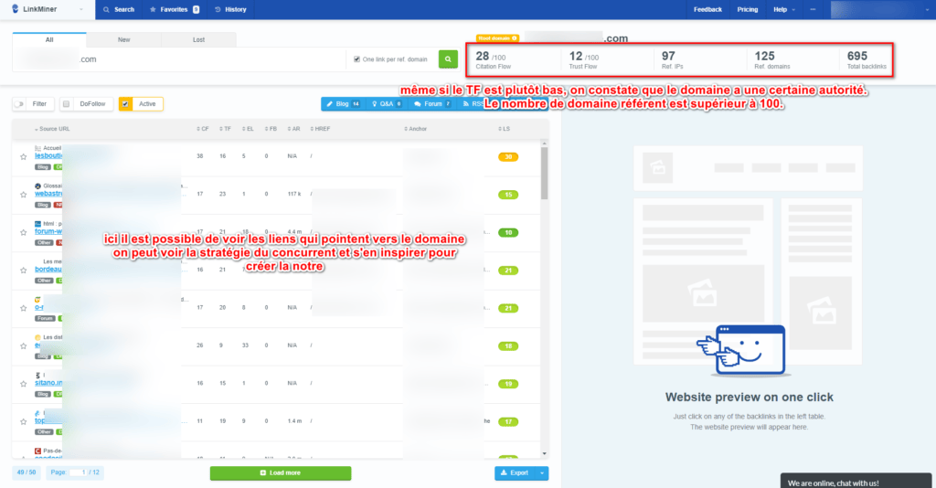analyse backlinks concurrent