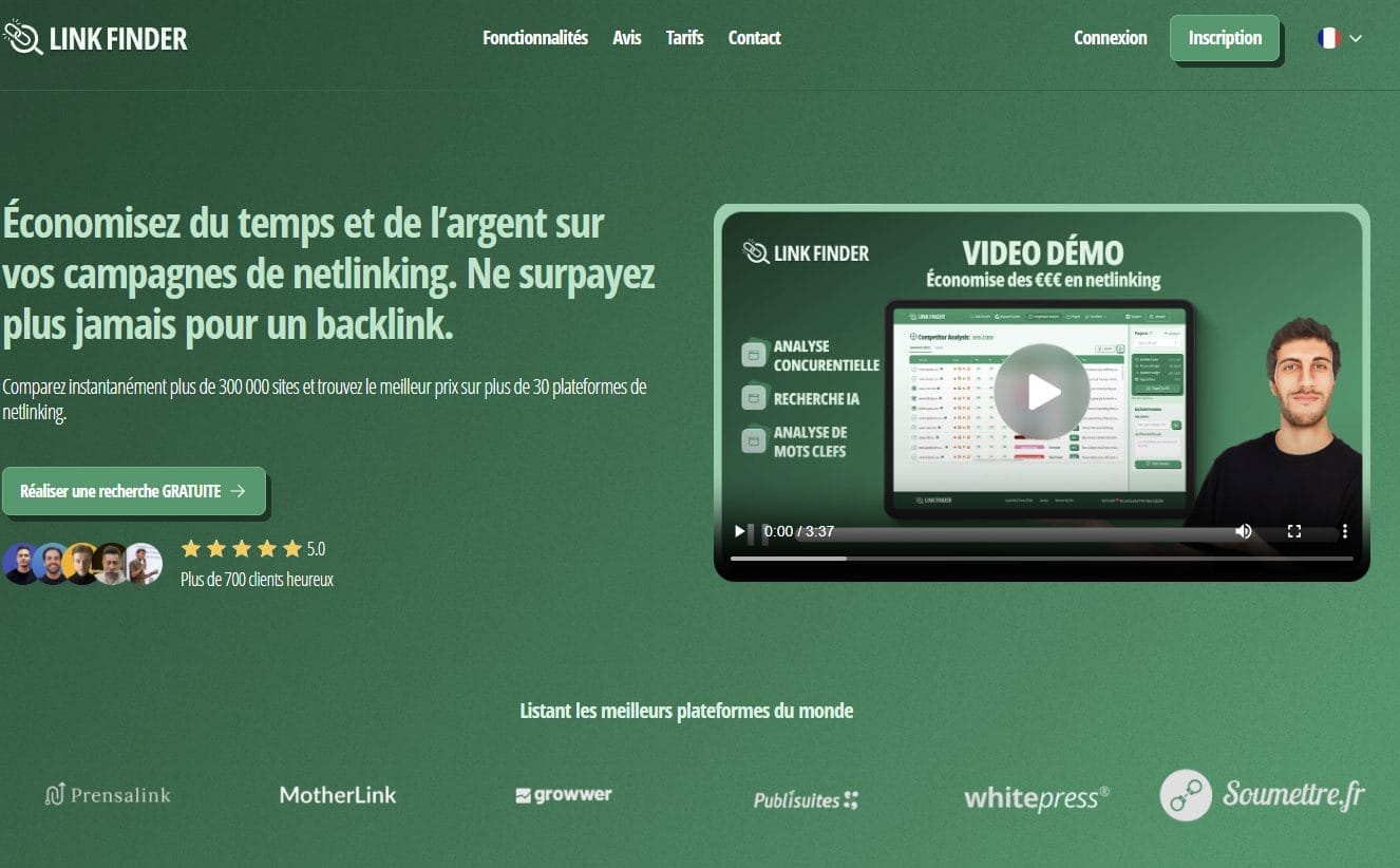 achat de backlinks Link Finder avis pour acheter au meilleur prix